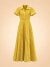 Felicity Button-Front Maxi Shirt Dress — ghost front