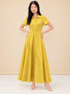 Felicity Button-Front Maxi Shirt Dress — model front 3