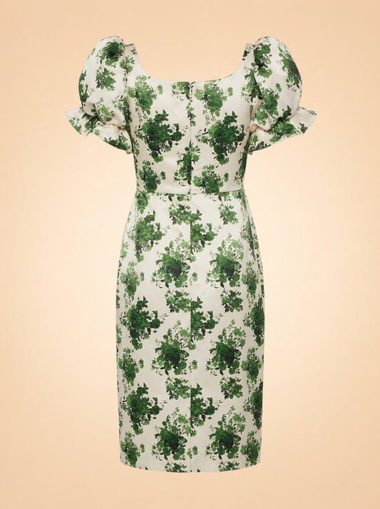 Green Floral ghost_back