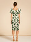 Green Floral model_back