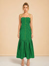 Green Marbella Silk Dress — HESS