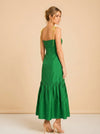 Green Marbella Silk Dress — HESS