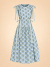 Guaguanco Chan Chan Celeste Midi Dress - Blue ghost_front