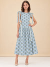Guaguanco Chan Chan Celeste Midi Dress - Blue model_front_3