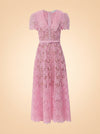 Guipure Lace Belted Midi Dress ghost_front
