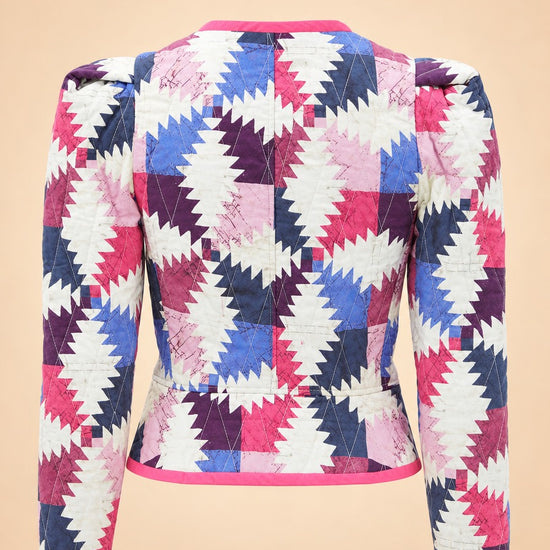 MARANT ÉTOILE Hafileal Patchwork-Print Quilted Cotton Jacket ghost_back