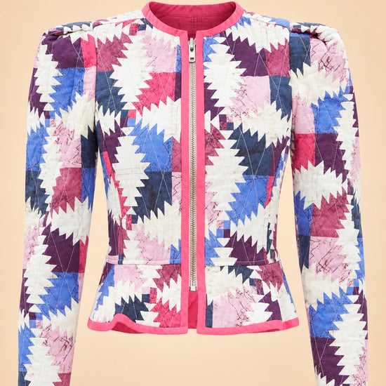 MARANT ÉTOILE Hafileal Patchwork-Print Quilted Cotton Jacket ghost_front