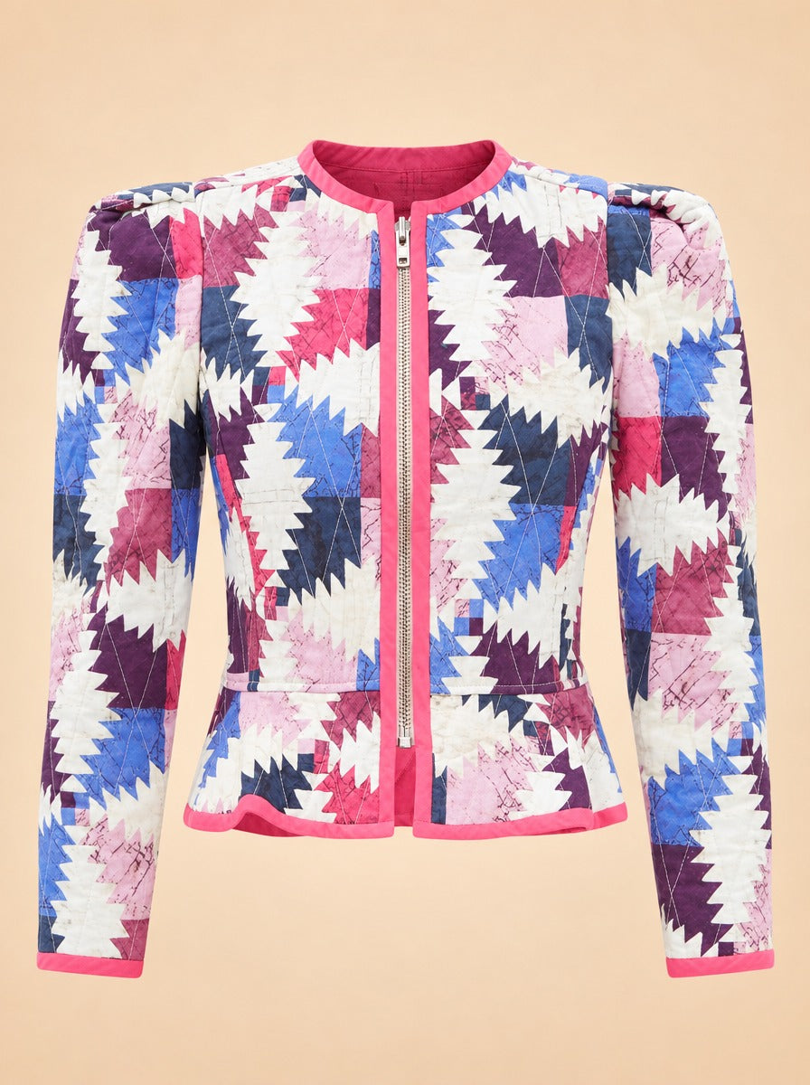 MARANT ÉTOILE Hafileal Patchwork-Print Quilted Cotton Jacket ghost_front