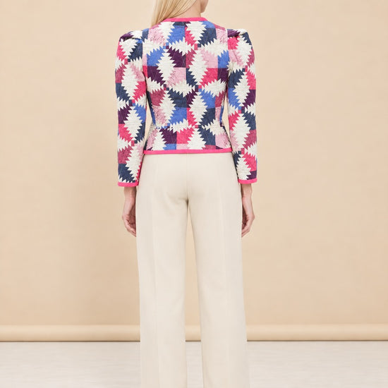 MARANT ÉTOILE Hafileal Patchwork-Print Quilted Cotton Jacket model_back