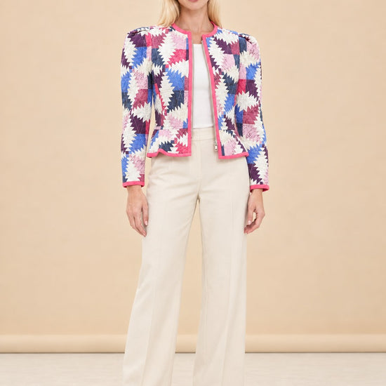 MARANT ÉTOILE Hafileal Patchwork-Print Quilted Cotton Jacket model_front_2