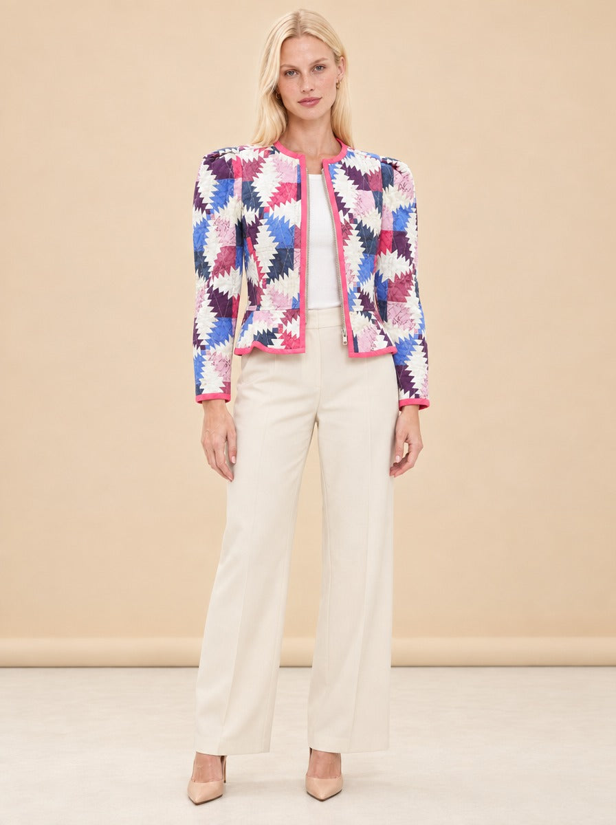 MARANT ÉTOILE Hafileal Patchwork-Print Quilted Cotton Jacket model_front_2