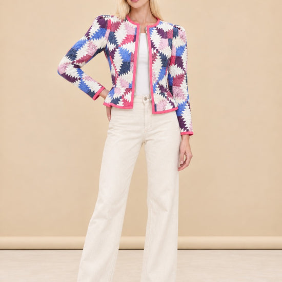 MARANT ÉTOILE Hafileal Patchwork-Print Quilted Cotton Jacket model_front_3