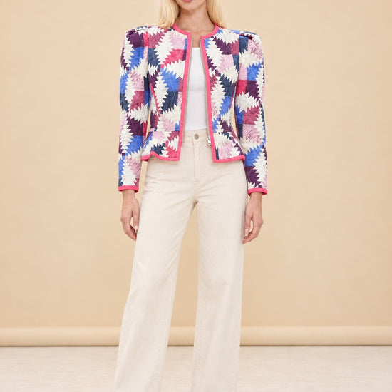 MARANT ÉTOILE Hafileal Patchwork-Print Quilted Cotton Jacket model_front