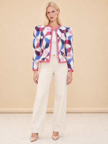 MARANT ÉTOILE Hafileal Patchwork-Print Quilted Cotton Jacket model_front