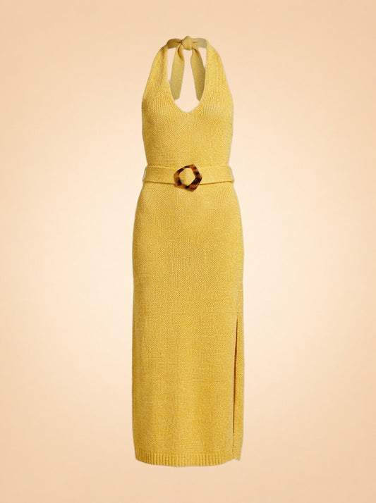Halterneck Midi Length Dress