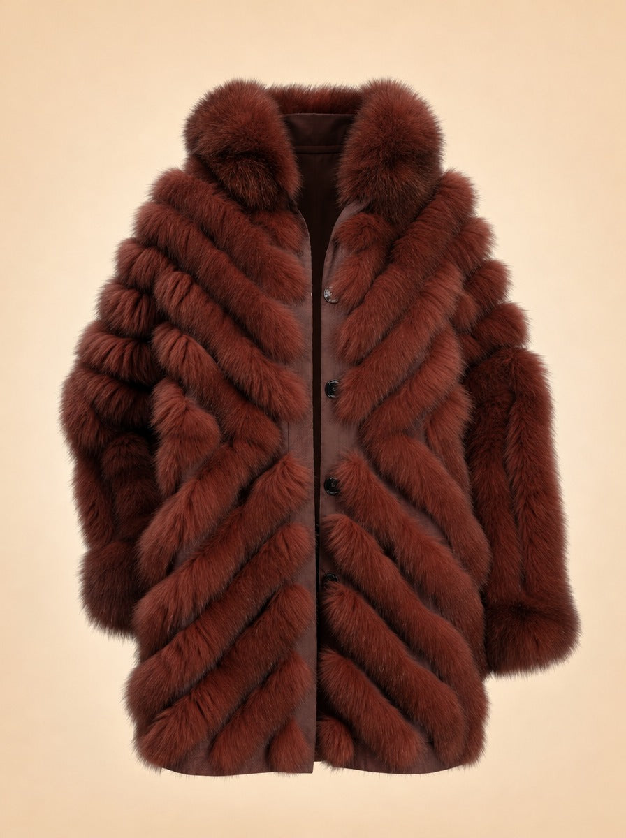 Hooded Reversible Jacket Rust ghost_front