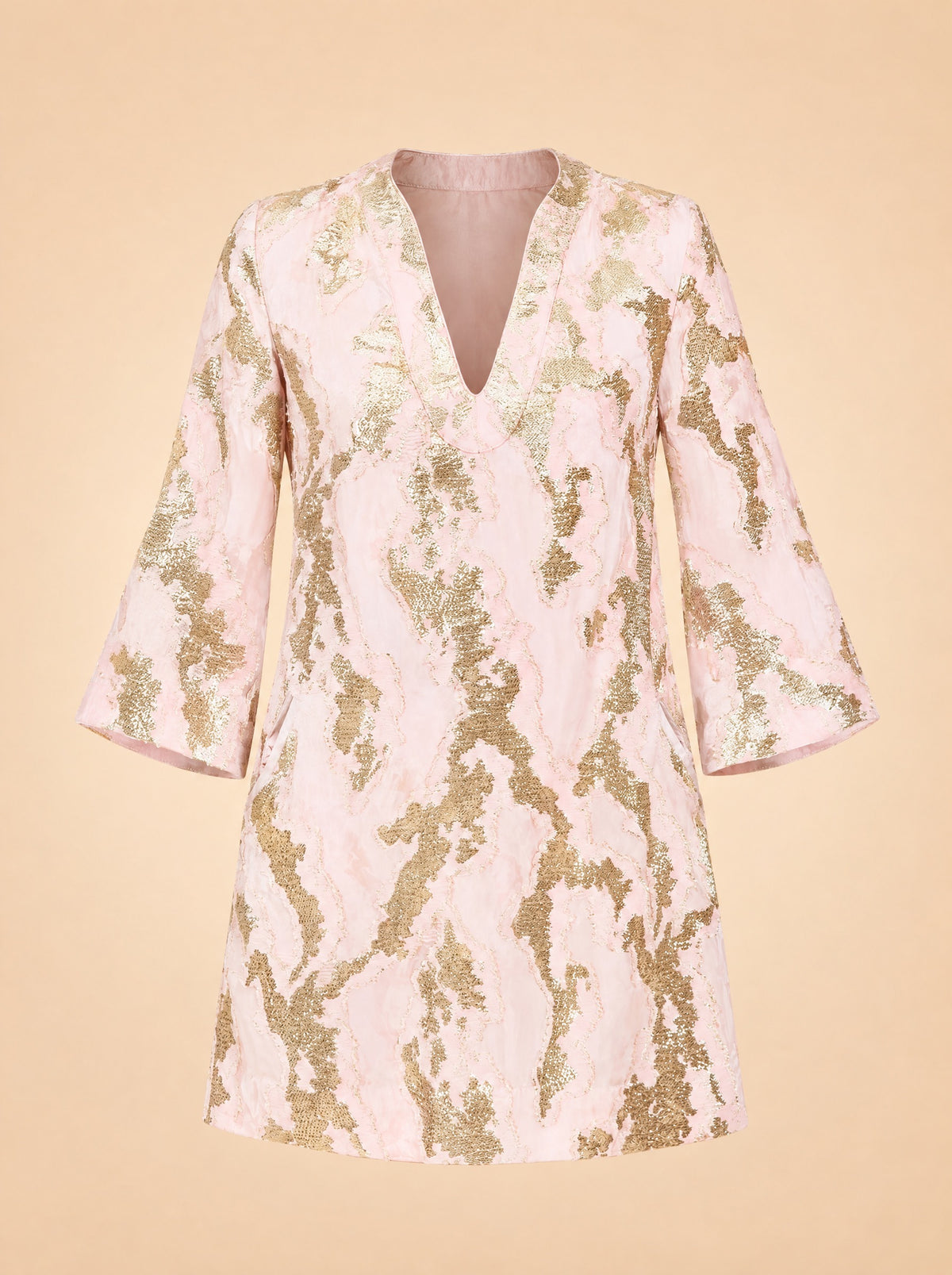 Ines Mini Caftan Dress ghost_front