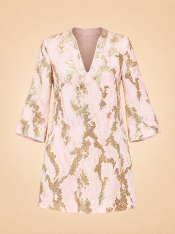 Ines Mini Caftan Dress ghost_front