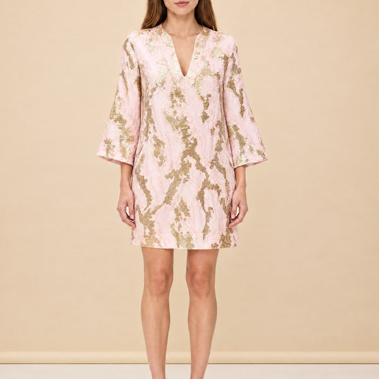 Ines Mini Caftan Dress model_front