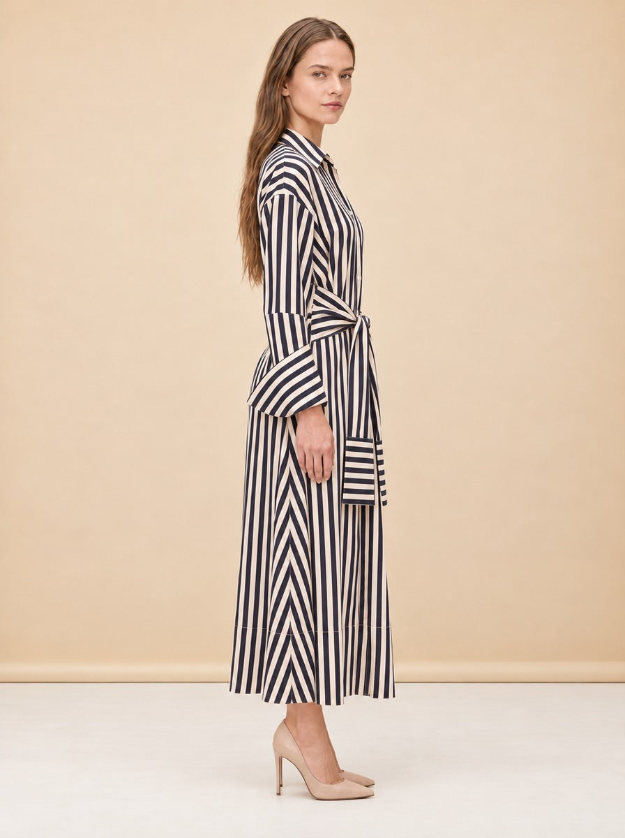 Inna Poplin Maxi Dress model_side