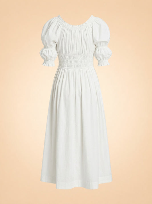 Ischia Puff-Sleeve Dress