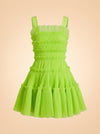 Jacinto Pleated Mini Dress ghost_front
