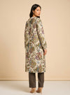 JANEAN MIDI JACKET - RAINBOW FLORAL JACQUARD model_over_shoulder