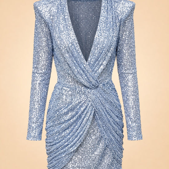 Jennifer Knot Waist Sequin Dress ghost_front