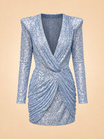 Jennifer Knot Waist Sequin Dress ghost_front