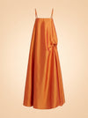 Josephine Draped Taffeta Gown in Marigold ghost_front