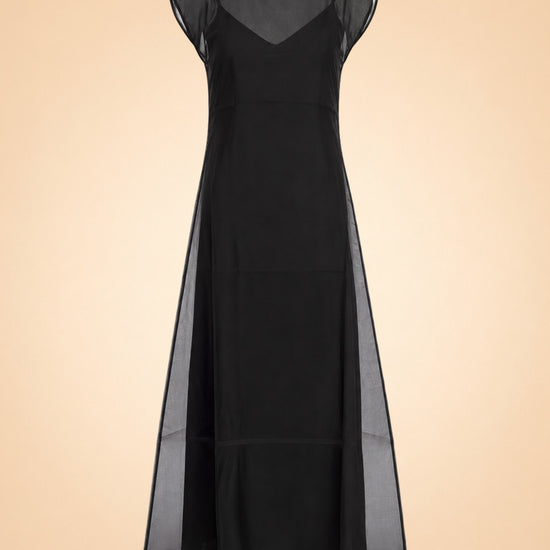 Grace Silk Organza Tea-Length Dress — ghost front
