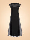 Grace Silk Organza Tea-Length Dress — ghost front