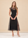 Grace Silk Organza Tea-Length Dress — model front 2