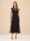 Grace Silk Organza Tea-Length Dress — model front