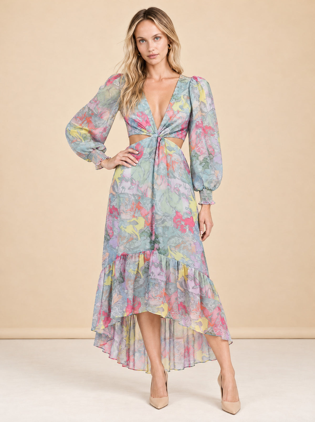 Katia Maxi Dress (Alice + Olivia x Lola Schnabel) model_front