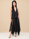 Kimberly Satin Organza Handkerchief Dress — model front