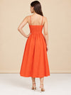 Shona Joy Kohala Ruched Panel Midi Dress in Hibiscus Size 8 model_back