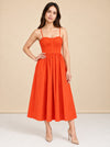 Shona Joy Kohala Ruched Panel Midi Dress in Hibiscus Size 8 model_front
