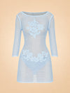 La Jardin Crochet Mini Dress ghost_front