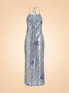 Jacquemus La Robe Le Coup de Soleil (blue/silver sequin) — back