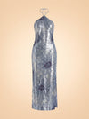 Jacquemus La Robe Le Coup de Soleil (blue/silver sequin) — front