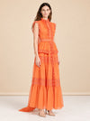 Evandale Chiffon Lace Tiered Maxi Dress — model front 2