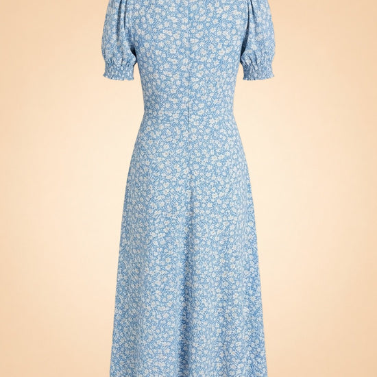 Lacey Floral Print Woven Midi Dress ghost_back