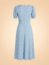 Lacey Floral Print Woven Midi Dress ghost_back