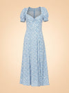 Lacey Floral Print Woven Midi Dress ghost_front