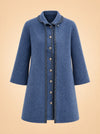 Lady Topcoat With Textured Trim ghost_front