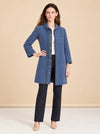Lady Topcoat With Textured Trim model_front_3