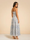 Lima Tiered Printed Linen Maxi Dress — Agua by Agua Bendita