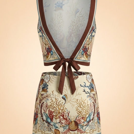 Lina Skirt in Coquillages des Biarritz - back (flat)