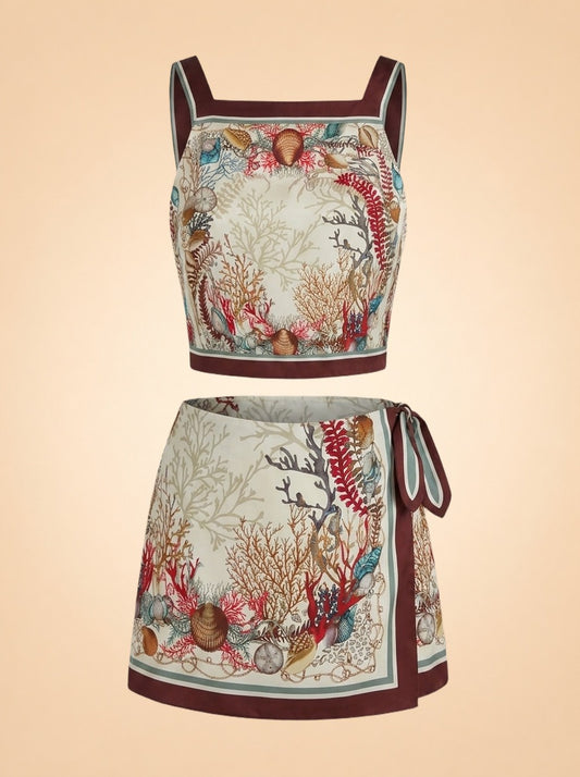 Lina Skirt in Coquillages des Biarritz - front (flat)